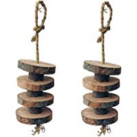 XYDZ 2PCS Juguete para Masticar Conejo- Natural Manzana Palos de Madera para Juguete para Moler Dientes para Conejo…